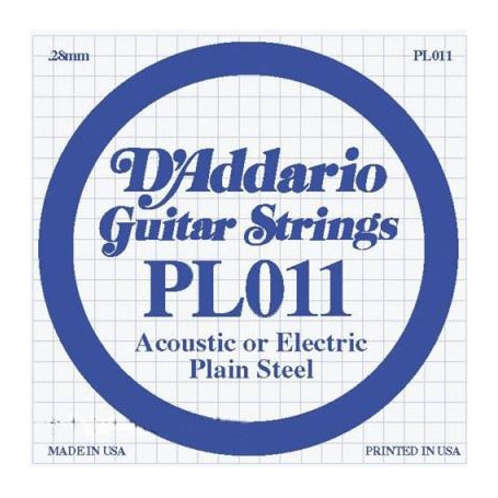 D`ADDARIO PL011 Plain Steel 011 Струны