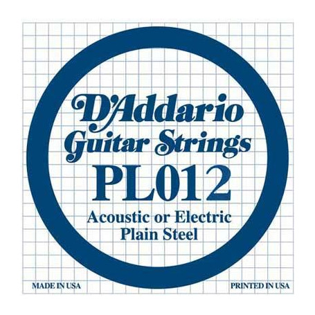 D`ADDARIO PL012 Plain Steel 012 Струны