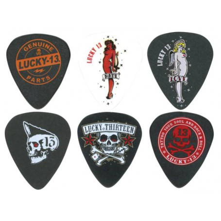 DUNLOP L13BP.60 LUCKY13 ART SERIES PLAYER'S PACK 0.60 Медиаторы