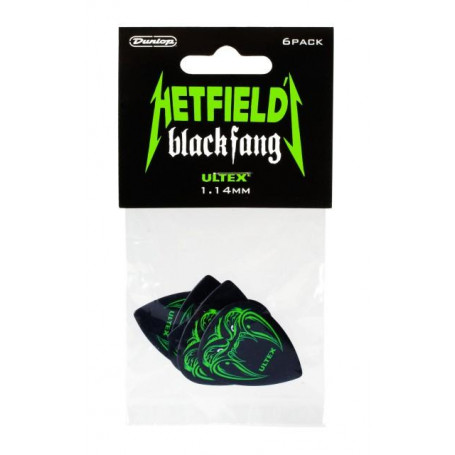 DUNLOP PH112P.73 HETFIELD'S BLACK FANG PLAYER'S PACK 0.73 Медиаторы