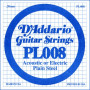 D`ADDARIO PL008 Plain Steel 008 Струны