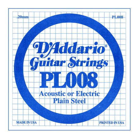 D`ADDARIO PL008 Plain Steel 008 Струны