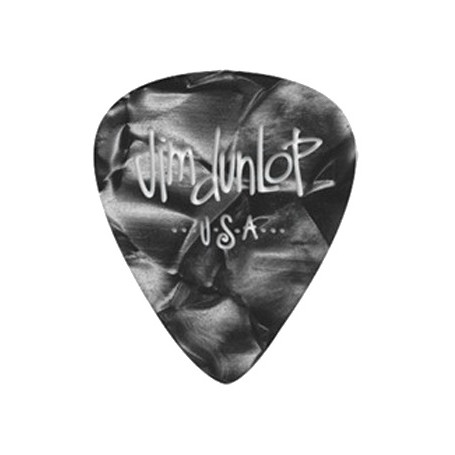 DUNLOP 483P02MD GENUINE CELLULOID BLACK PEARL MEDIUM Медиаторы