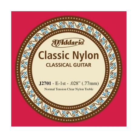 D`ADDARIO J2701 CLASSIC NYLON NORMAL TENSION - 1ST Струна для классической гитары