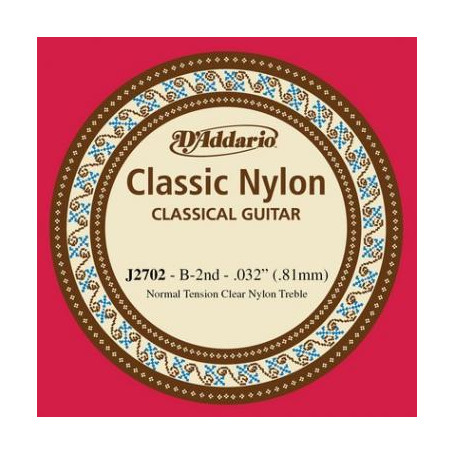 D`ADDARIO J2702 CLASSIC NYLON NORMAL TENSION - 2ND Струна для классической гитары