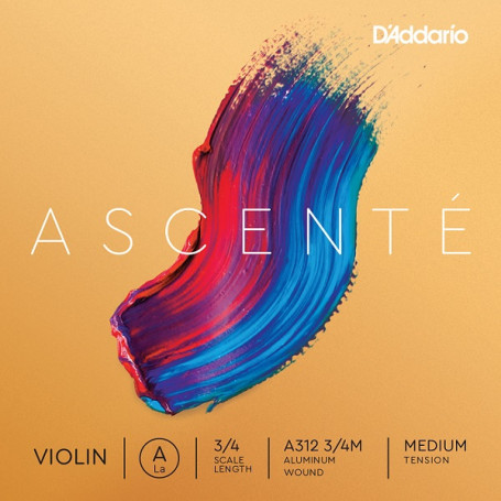 D`ADDARIO A312 3/4M Ascenté Violin String A 3/4M Струна Ля для скрипки