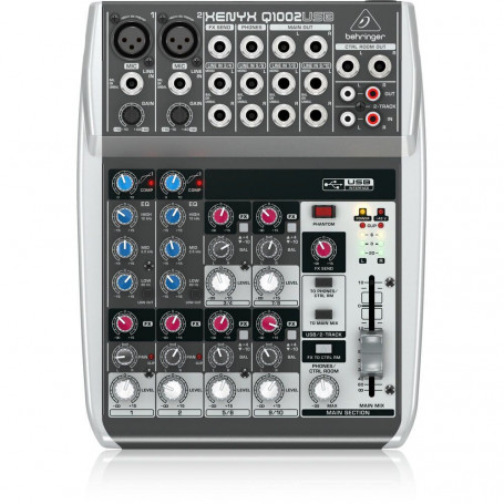 Аналоговый микшер Behringer Xenyx Q1002USB, 10-ти канальный