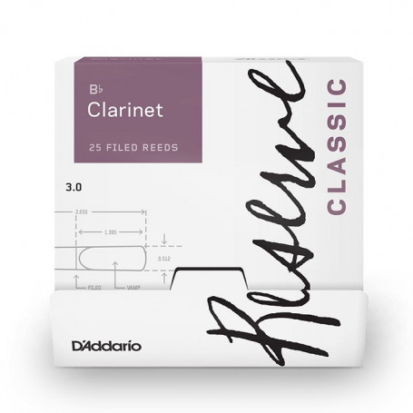 D`ADDARIO Reserve Classic - Bb Clarinet 3.0 - 25 Box Трости для