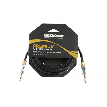 ROCKBOARD RBO CAB FL PR 600 SA PREMIUM Flat Instrument Cable, straight/angled, 600 cm Кабель инструментальный