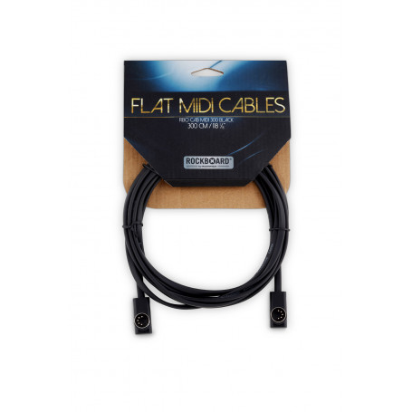 ROCKBOARD RBO CAB MIDI 300 BK Flat MIDI Cable - Black, 300 cm кабель MIDI