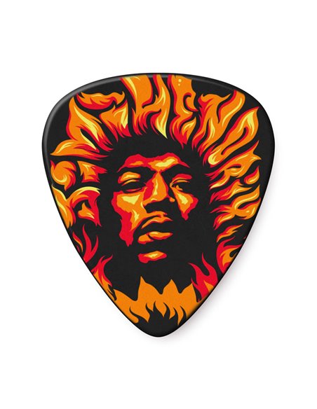 DUNLOP JIMI HENDRIX '69 PSYCH SERIES VOODOO FIRE GUITAR PICK (HEAVY) Медиаторы (JHP14HV)