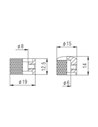 PAXPHIL NC003 CR STACKED CONTROL KNOB (CHROME) Ручка для потенциометра