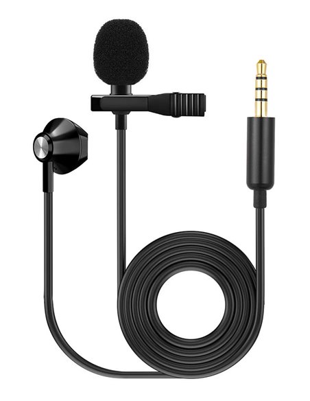 FZONE KM-03 LAVALIER MICROPHONE W/EARPHONE Петличний мікрофон з навушником