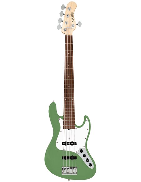 Sadowsky MetroLine 21-Fret Vintage J/J Bass, Red Alder Body, 5-String (Solid Sage Green Metallic Satin) Бас-гітара (SML21VJ5 28 