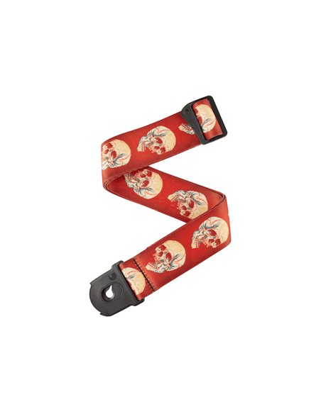 D'Addario 50ALP08 ALCHEMY PLANET LOCK GUITAR STRAP - Live Life Skull Ремінь гітарний (50ALP08)