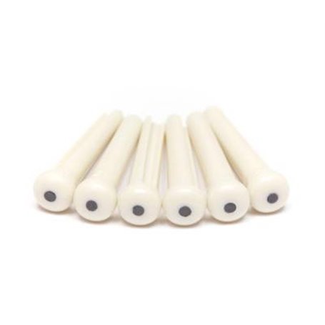 GRAPH TECH PP-1122-00 TUSQ Bridge Pins Martin Style 2mm White / Black Dot (6 Pcs) Набір кілочків