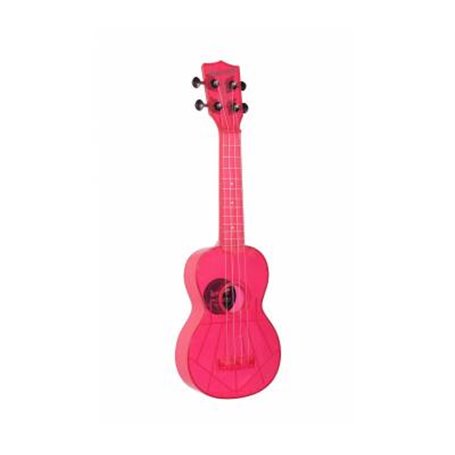 KALA WATERMAN FLUORESCENT PINK SOPRANO UKULELE Укулеле