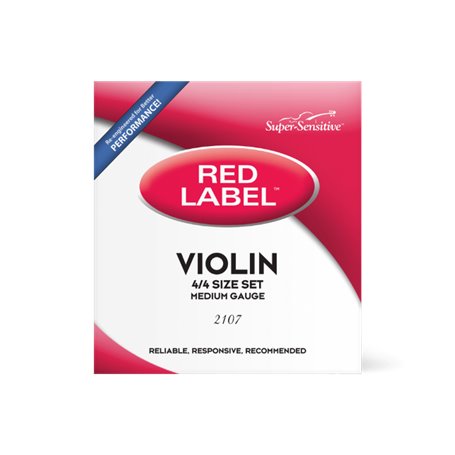 Super Sensitive 2107 Red Label Violin String Set - 4/4 Size струни для скрипки (2105 4/4)