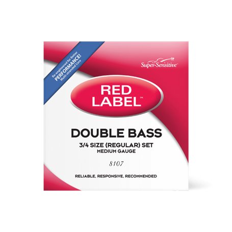 Super Sensitive 8107 Red Label Double Bass String Set - 3/4 Size струни для контрабасу (8107 3/4)