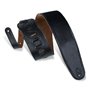 Levy's M4GF-BLK CLASSICS SERIES PADDED GARMENT LEATHER BASS STRAP (BLACK) Ремінь гітарний