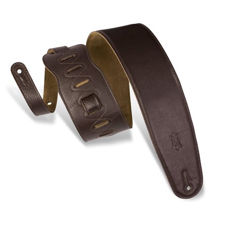 Levy's M4GF-DBR CLASSICS SERIES PADDED GARMENT LEATHER BASS STRAP (DARK BROWN) Ремінь гітарний