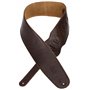 Levy's M4GF-DBR CLASSICS SERIES PADDED GARMENT LEATHER BASS STRAP (DARK BROWN) Ремінь гітарний