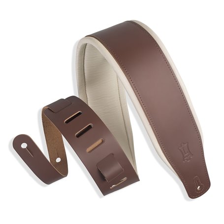 Levy's M26PD-BRN_CRM CLASSICS SERIES PADDED TWO-TONE GUITAR STRAP (BROWN, CREAM) Ремінь гітарний