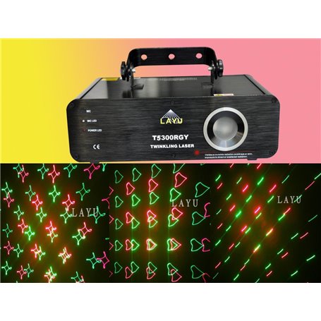 LAYU-T5300RGY 300mW RG Green Moving Twinkling Star Laser