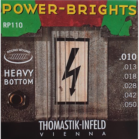 Комплект струн Thomastik Power-Brights Heavy Bottom для електро-гітари