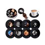 Retro Musique Підставка Jazz Divas - 8 Pieces Coaster Set With Real Vinyl Coasters