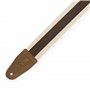 LEVY's Cotton Combo Guitar Strap – Natural Cotton with Dark Brown Leather Strip гітарний ремінь (MC2CG-NAT-DBR)