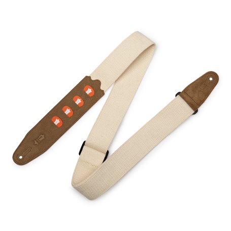 LEVY's 2″ Natural Cotton Pick Holder Guitar strap strap strap гітарний ремінь (MC2PH-NAT)