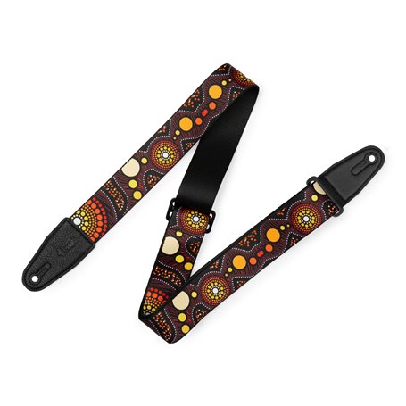 LEVY's 2″ Down Under Series Poly Guitar Strap - Sunset гітарний ремінь (MP2DU-002)